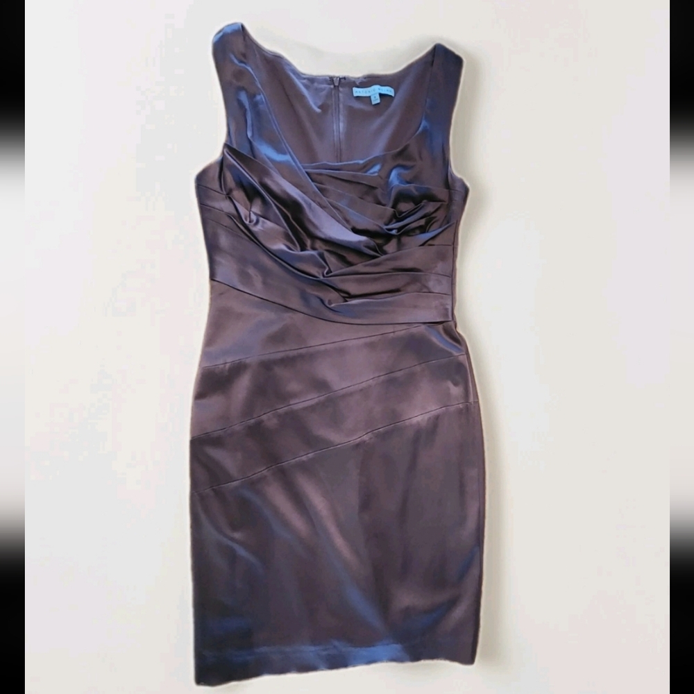 Antonio Melanie Elegant Satin Sleeveless Plum Dress Size 6